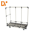 Factory direct price industrial lean pipe trolley cart/Material trolley